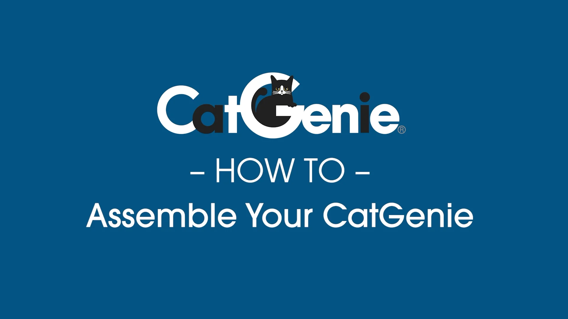 CatGenie Installation How to Assemble The CatGenie