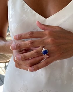 Video: Anelli Lapislázuli Forma Ovale Argento Massiccio 925