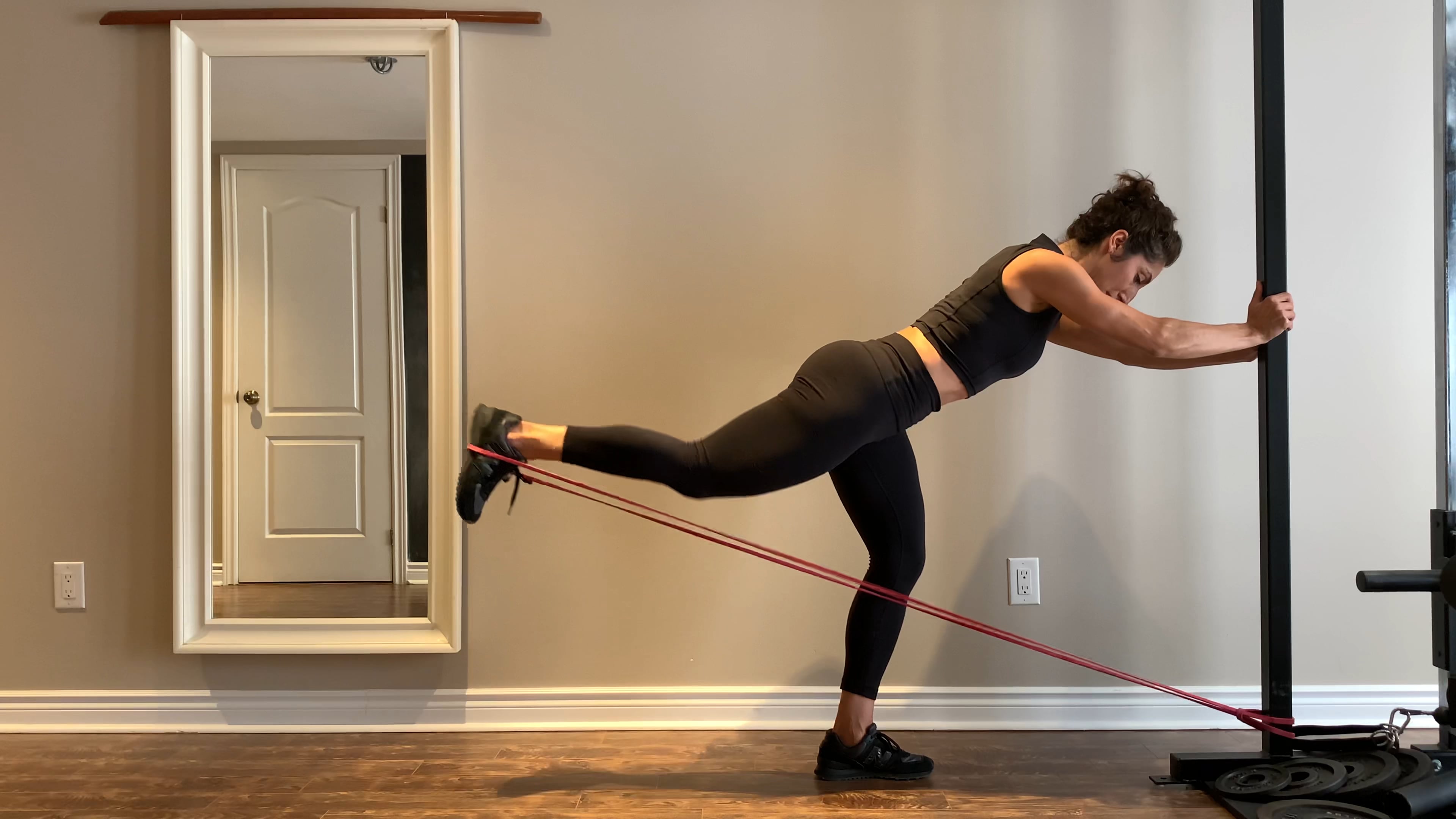 Standing Banded Glute Kick Back on Vimeo