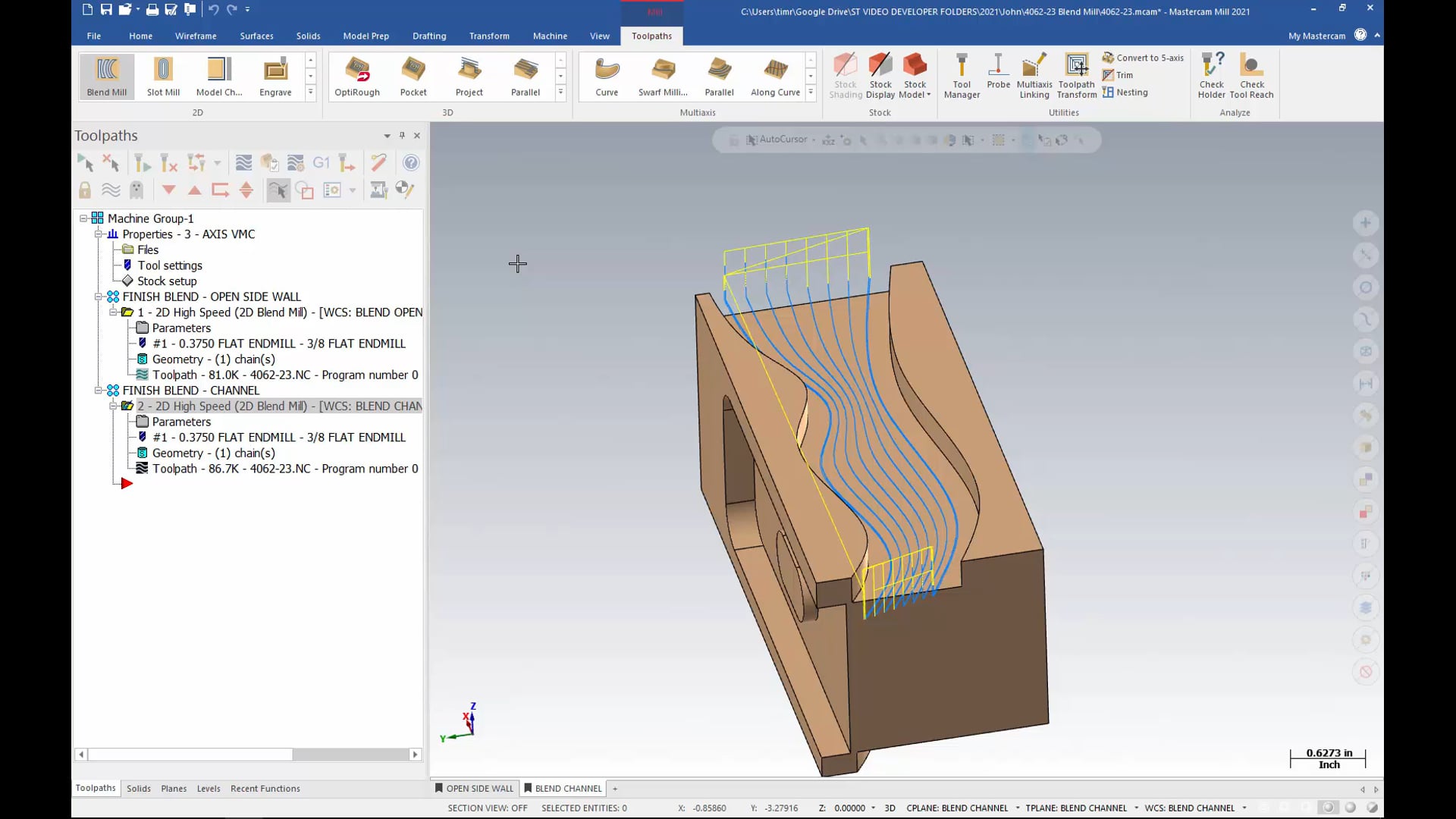 2D Mill Toolpaths