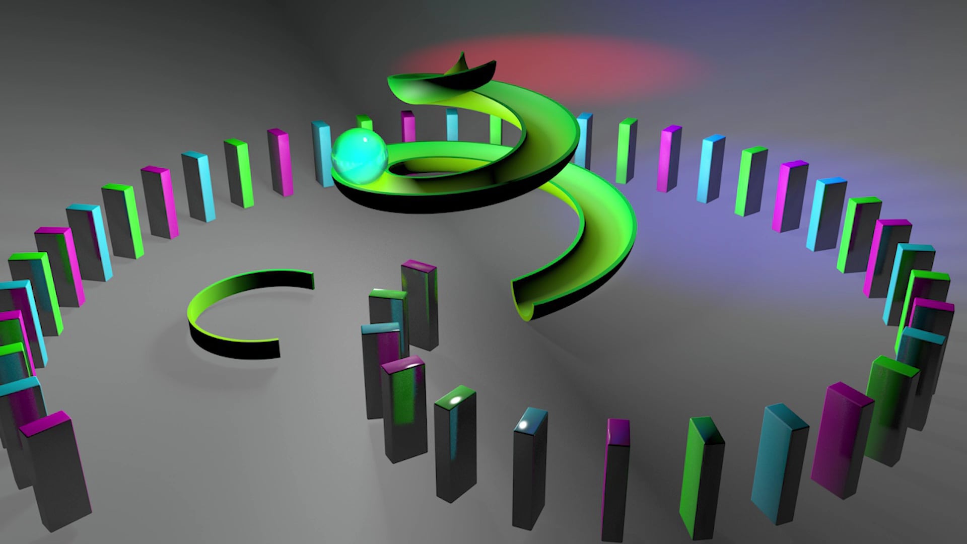 Neon Dominos Lighting Scene 2