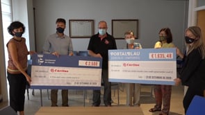 Donatiu de l'Ajuntament i Portalblau a Càritas