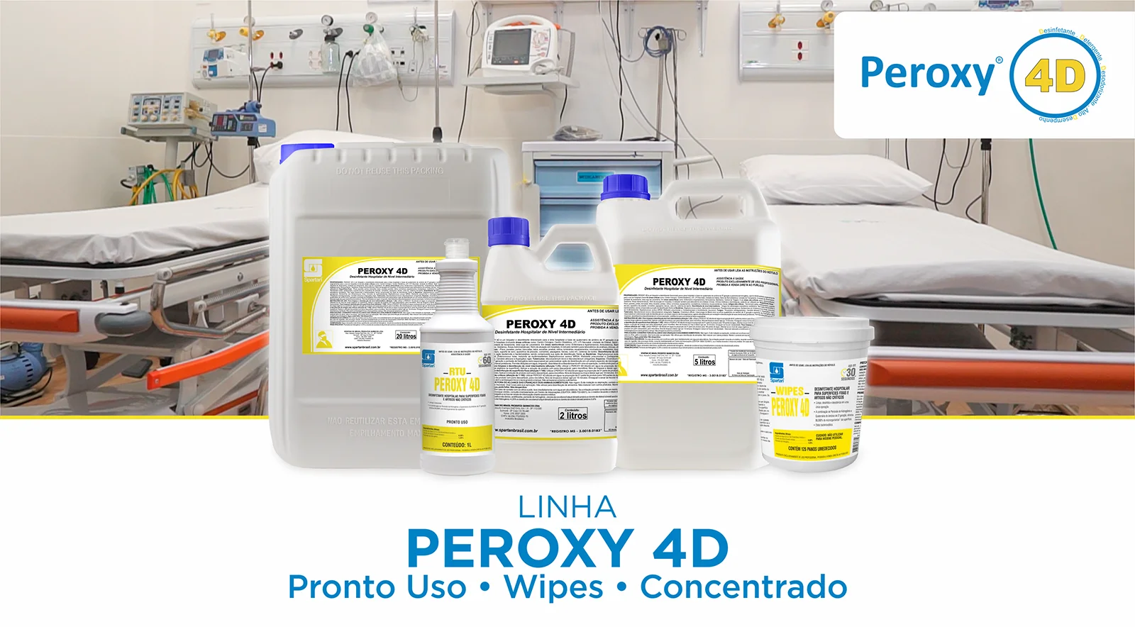 Wipes Peroxy 4D | Produtos | Spartan