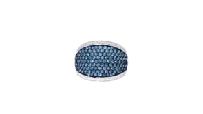 2.00 ct. t.w. Blue and White Diamond Dome Ring in Sterling Silver