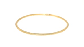 Italian 14kt Yellow Gold Textured Bangle Bracelet