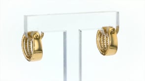 50 ct. t.w. Diamond Multi-Row Huggie Hoop Earrings in 14kt Yellow Gold. 12