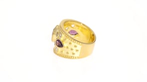 3.80 ct. t.w. Multi-Stone Ring in 14kt Gold Over Sterling