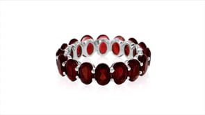 6.25 ct. t.w. Garnet Eternity Ring in Sterling Silver