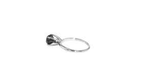 2.00 Carat Black Diamond Solitaire Ring in 14kt White Gold