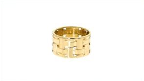 Italian 14kt Yellow Gold Basketweave Ring