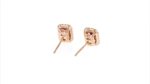 50 ct. t.w. Pink Tourmaline and .15 ct. t.w. Diamond Stud Earrings in 14kt Rose Gold
