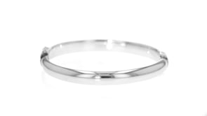 Italian Sterling Silver Oval Bangle Bracelet