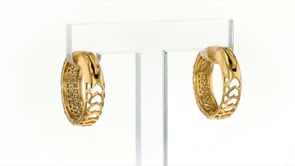 2.00 ct. t.w. Diamond Hoop Earrings in 14kt Yellow Gold. 34
