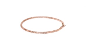 Italian 18kt Rose Gold Over Sterling Rounded Mesh-Link Bracelet