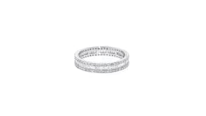 1.00 ct. t.w. Baguette and Round Diamond Eternity Ring in 14kt White Gold