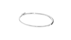 1.00 ct. t.w. Black Diamond Bangle Bracelet in Sterling Silver