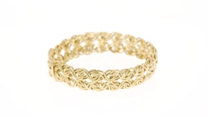 Italian 14kt Yellow Gold Interlocking Infinity-Link Bracelet
