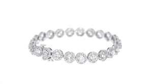 10.00 ct. t.w. Diamond Halo Bracelet in 14kt White Gold