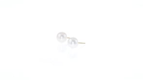 5-7.5mm Cultured Pearl Jewelry Set Three Pairs of Stud Earrings in 14kt Yellow Gold