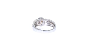 71 ct. t.w. Pink and White Diamond Oval Ring in 18kt Two-Tone Gold
