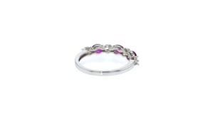 60 ct. t.w. Ruby and Diamond-Accented Stackable Ring in 14kt White Gold