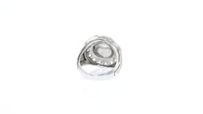 11-12mm Cultured Pearl and 1.90 ct. t.w. White Topaz Ring in Sterling Silver and 14kt Yellow Gold