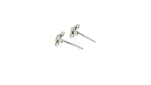 25 ct. t.w. Diamond X Earrings in 14kt Yellow Gold with Sterling Silver