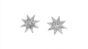 50 ct. t.w. Diamond Star Earrings in Sterling Silver