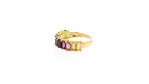 2.00 ct. t.w. Multi-Gemstone Ring in 18kt Gold Over Sterling