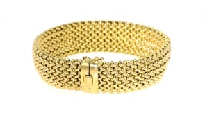 Italian 18kt Yellow Gold Riso Bracelet