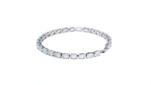 Opal Tennis Bracelet in Sterling Silver