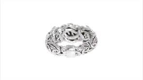 Two-Tone Byzantine Ring in Sterling Silver with 14kt Yellow Gold