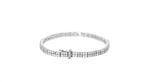 5.00 ct. t.w. Diamond Two-Row Bracelet in Sterling Silver