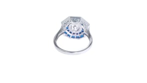 1.60 ct. t.w. Simulated Sapphire and 1.05 ct. t.w. CZ Ring in Sterling Silver