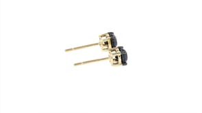 1.00 ct. t.w. Black Diamond Stud Earrings in 14kt Yellow Gold