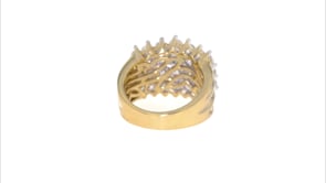 3.00 ct. t.w. Diamond Four-Row Ring in 14kt Yellow Gold