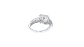 49 ct. t.w. Pave Blue and White Diamond Ring in Sterling Silver