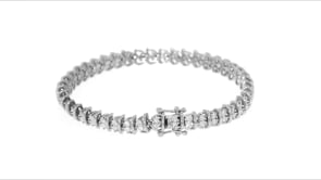 2.00 ct. t.w. Diamond Swirl-Link Tennis Bracelet in Sterling Silver