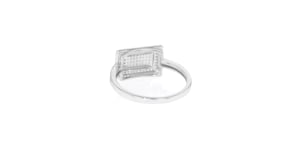 25 ct. t.w. Pave Diamond Rectangle Ring in 14kt White Gold