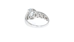 1.50 Carat Aquamarine Ring with Diamond Accents in Sterling Silver