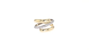 Italian 14kt Two-Tone Gold Spiral Ring