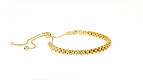 Italian 18kt Yellow Gold Over Sterling Silver Mesh Bolo Bracelet