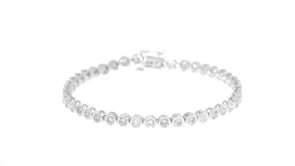 3.00 ct. t.w. Bezel-Set Diamond Tennis Bracelet in 14kt White Gold