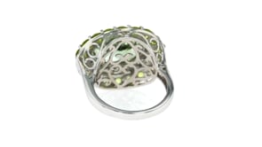 5.00 Carat Green Amethyst and 2.30 ct. t.w. Peridot Ring with White Topaz in Sterling Silver