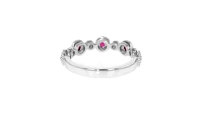 40 ct. t.w. Ruby Stackable Ring with Diamond Accents in 14kt White Gold