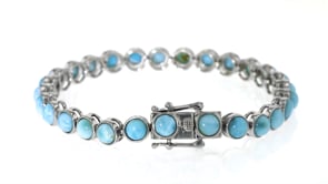 5mm Larimar Tennis Bracelet in Sterling Silver