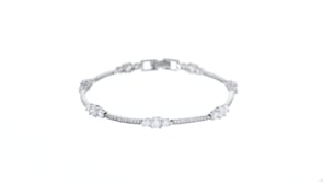 2.75 ct. t.w. CZ Station Bracelet in Sterling Silver
