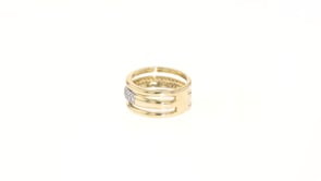 50 ct. t.w. Pave Diamond Triple-Row Ring in 14kt Yellow Gold
