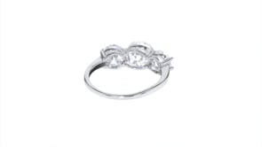 3.00 ct. t.w. CZ Three-Stone Ring in Sterling Silver