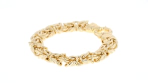 Italian 24kt Gold Over Sterling Silver Byzantine Bracelet